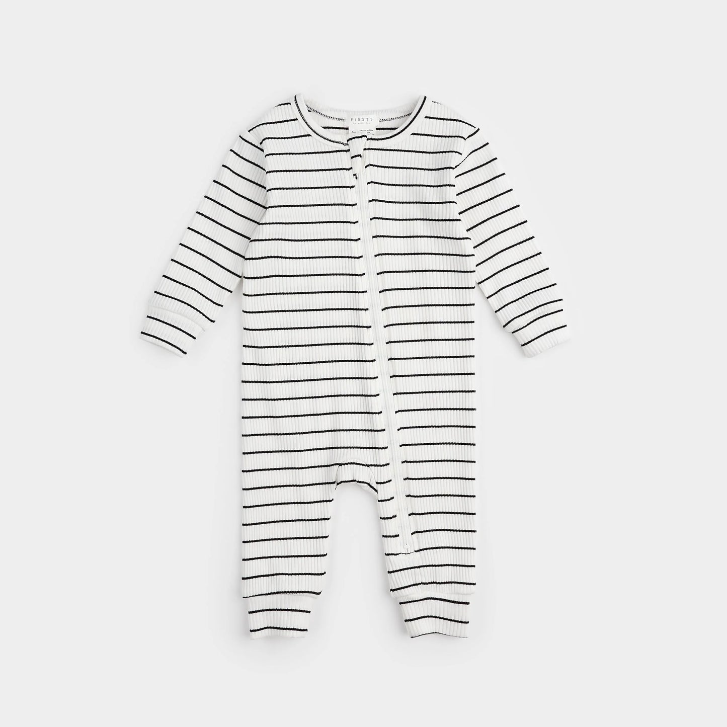Petit Lem infant striped modal romper