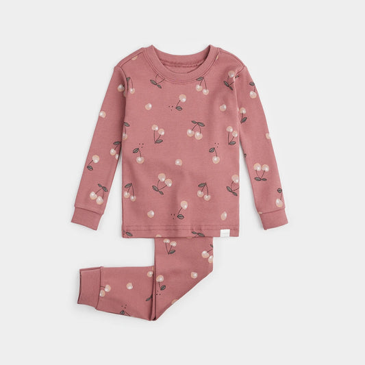 Petit Lem girls cherry print pajamas