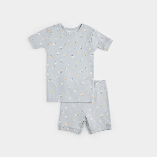 Petit Lem girls daisy print short pajamas