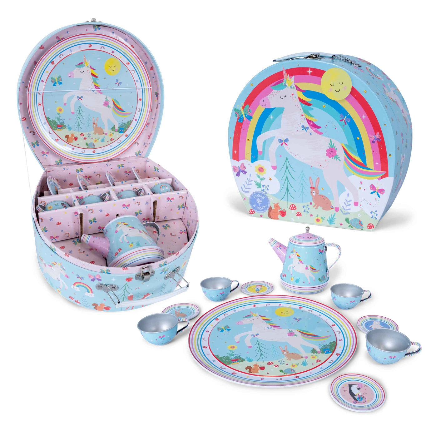 Floss & Rock rainbow fairy 11-piece musical tea set