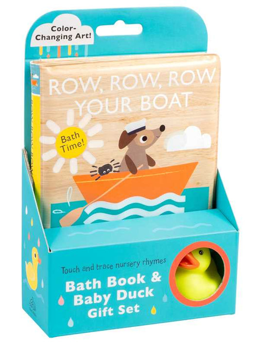 Simon & Schuster bath book & baby duck gift set