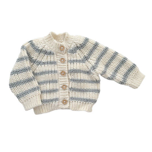 The Blueberry Hill rib knit stripe cardigan