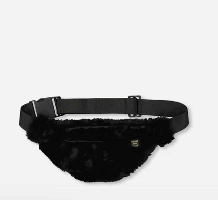 Deux Par Deux faux fur fanny pack