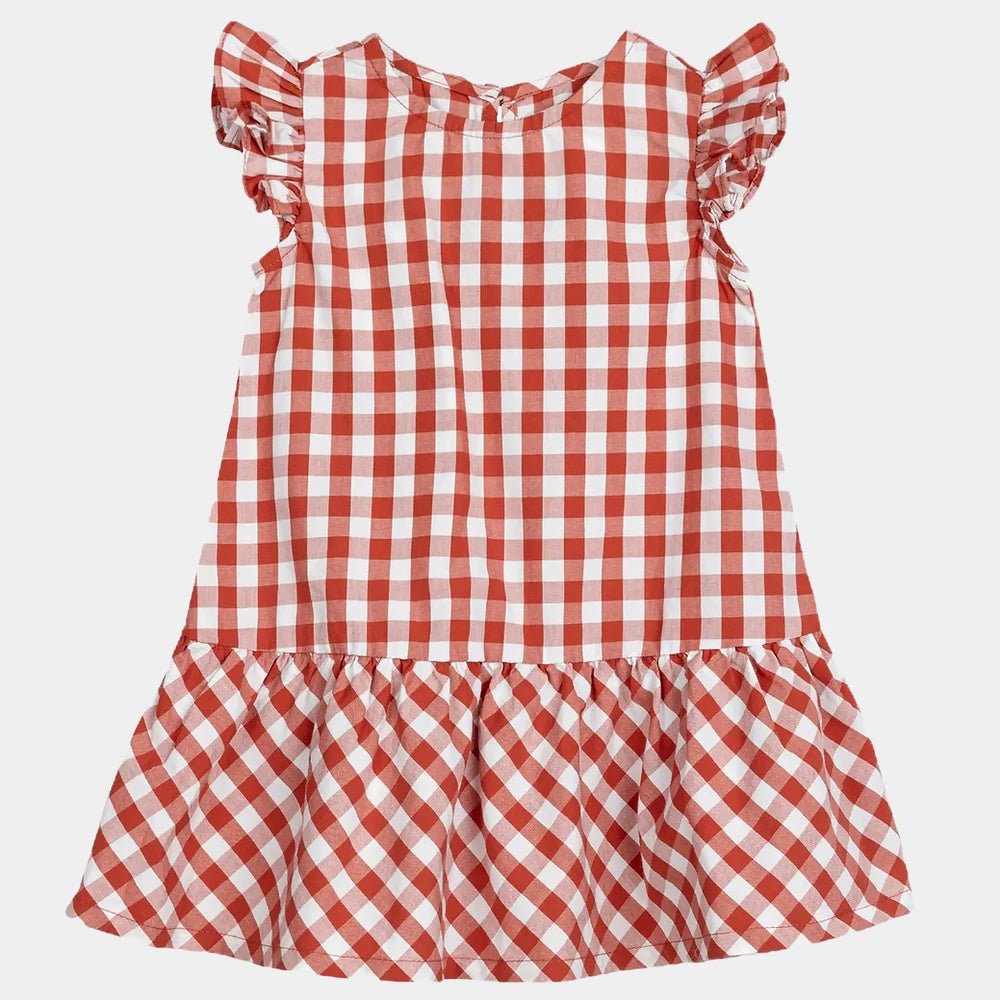 Miles the Label infant & girls poplin plaid dress