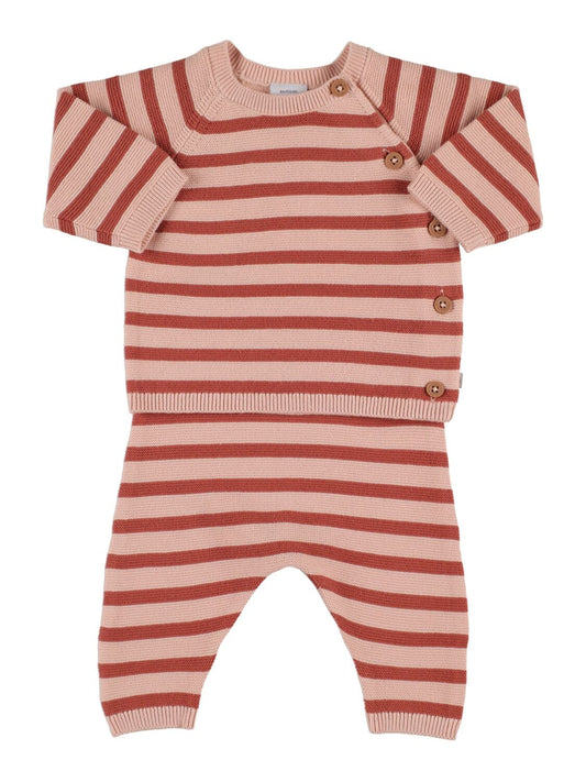Petit Bateau infant girl stripe sweater set