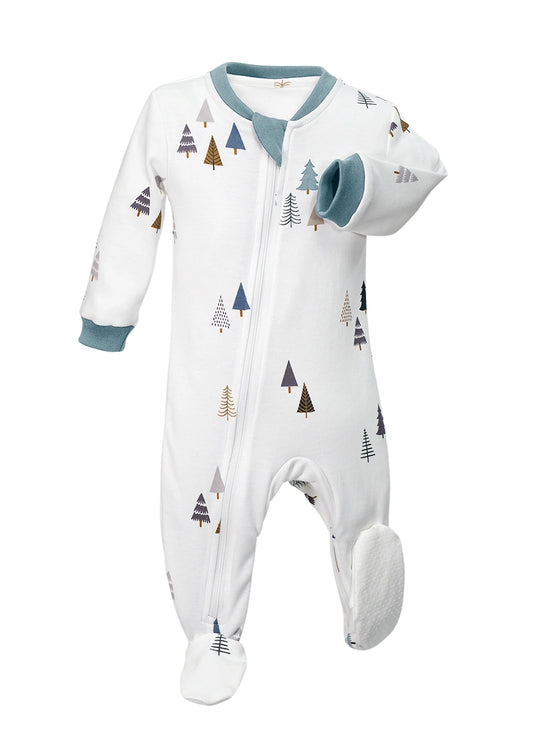 Zippyjamz infant perfectly pine footie