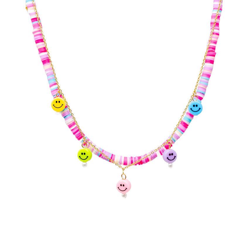 Tiny Treats colorful disk necklace & charm duo