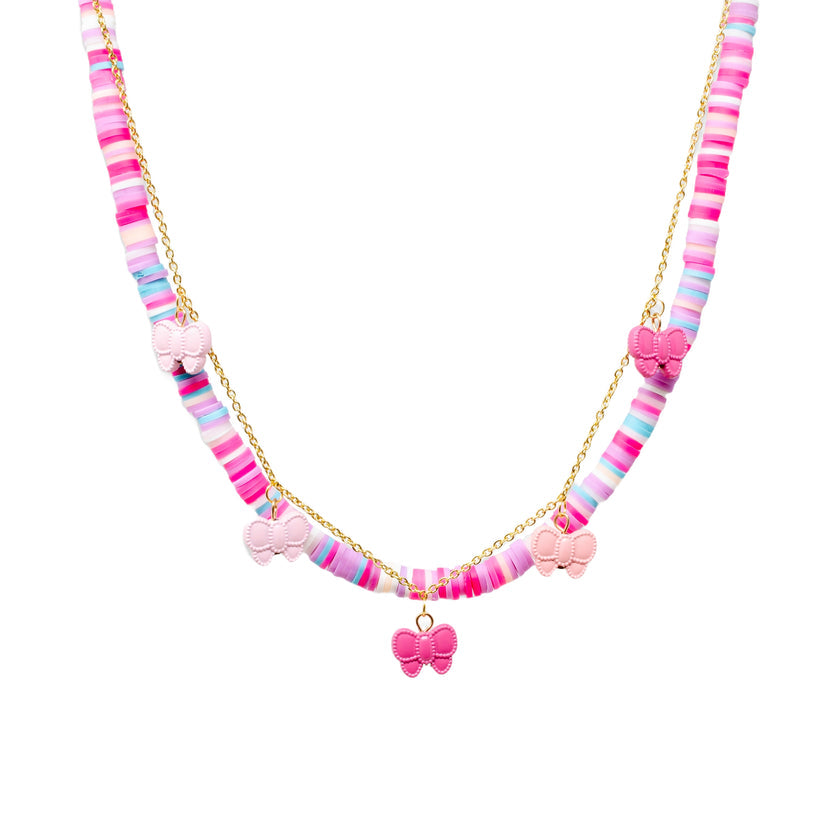 Tiny Treats colorful disk necklace & charm duo