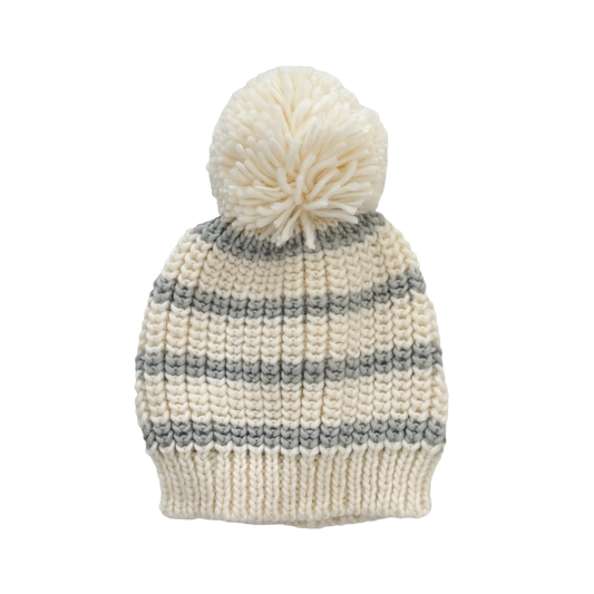 The Blueberry Hill rib knit stripe hat