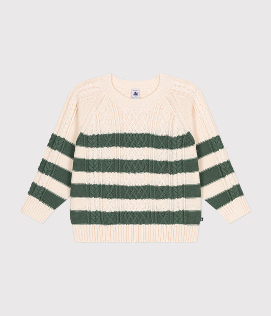Petit Bateau boys stripe knit pullover sweater