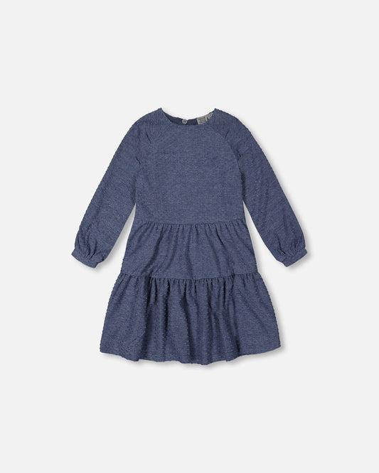 Deux Par Deux girls Swiss dot tiered dress