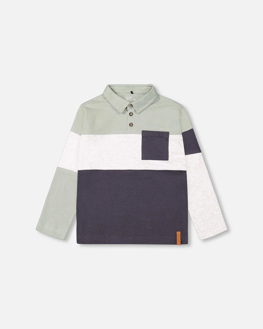 Deux Par Deux boys long sleeve polo shirt