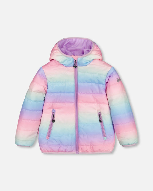 Deux Par Deux girls multi color puffer coat