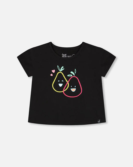 Deux Par Deux girls fun fruit graphic tee