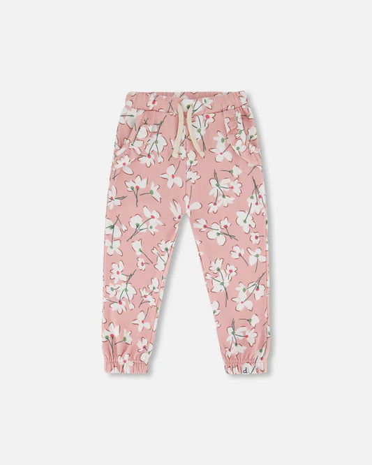 Deux Par Deux girls floral sweatpants