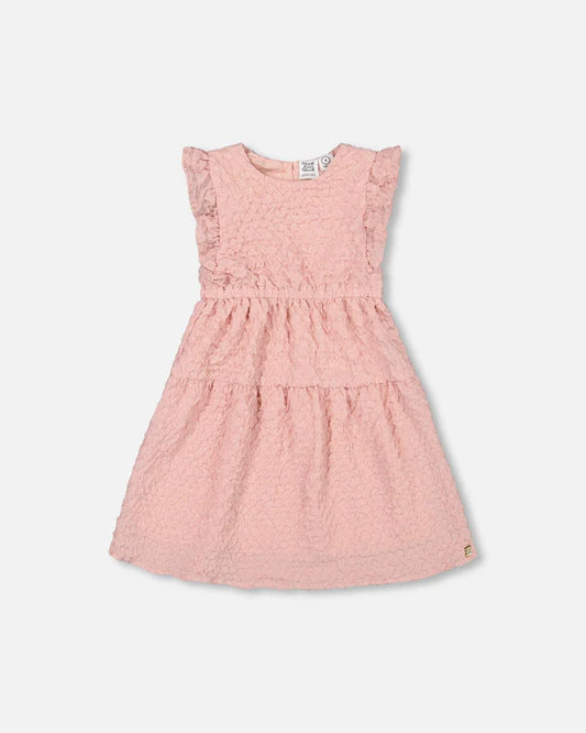 Deux Par Deux girls textured poplin dress