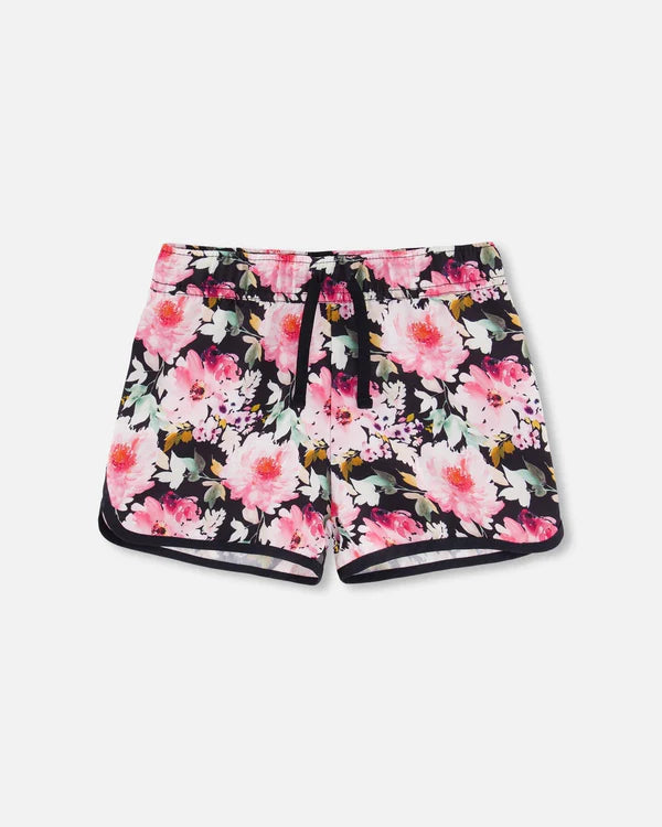 Deux Par Deux girls printed athletic shorts