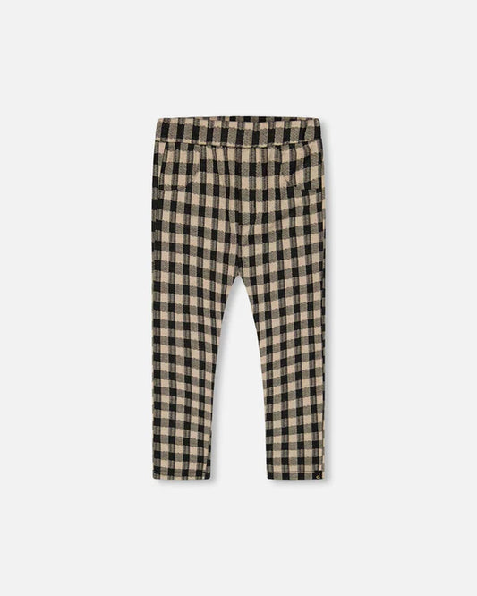 Deux Par Deux girls plaid treggings