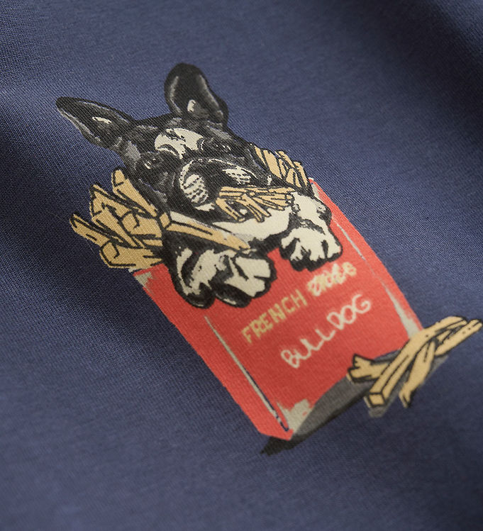 Minymo kids french bulldog printed tee