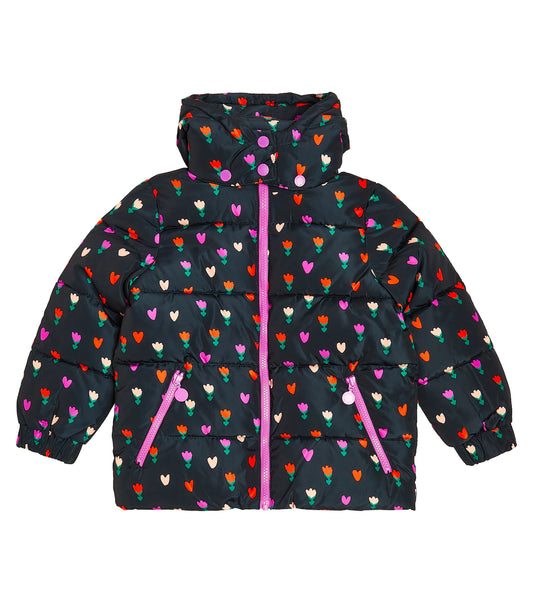 Stella McCartney girls tulip print puffer jacket