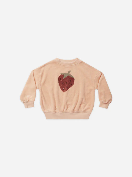 Rylee + Cru infant & girls strawberry sweatshirt