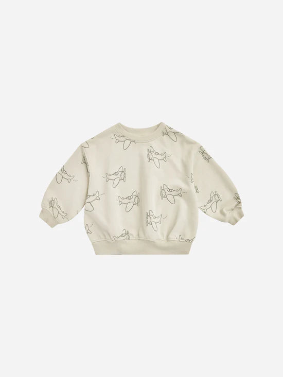 Rylee + Cru infant airplanes sweatshirt