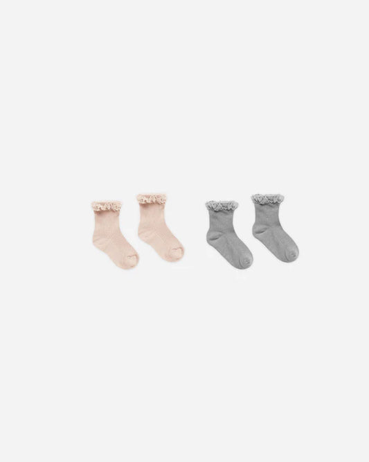 Rylee + Cru infant & girls lace trim socks