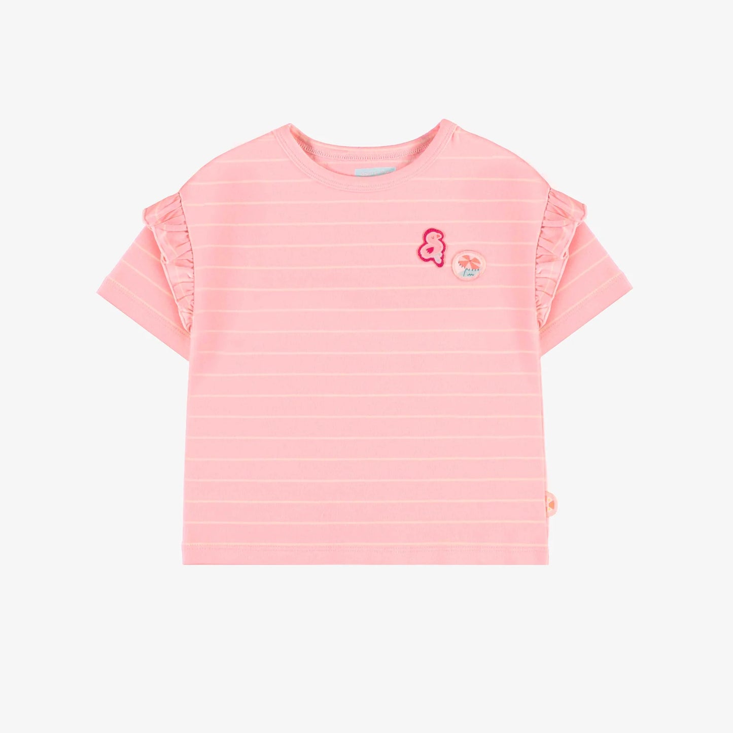 Souris Mini infant & toddler pink striped tee