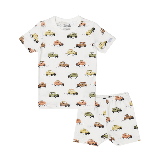 Coccoli kids jeep print short pajamas