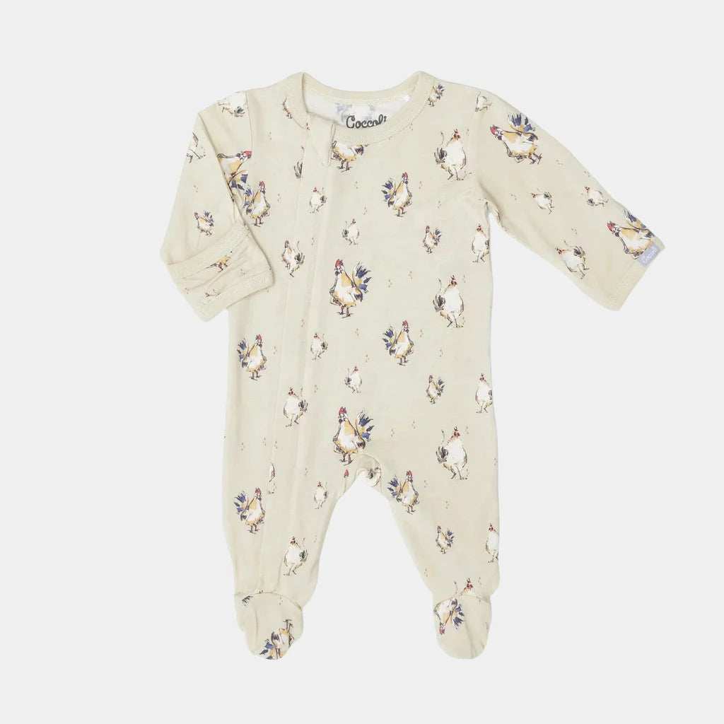 Coccoli infant print zip footie