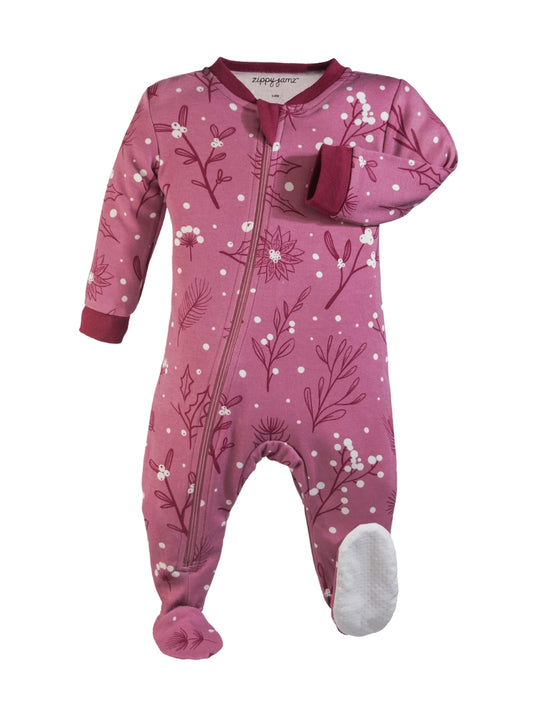 Zippyjamz infant girl berry bliss footie