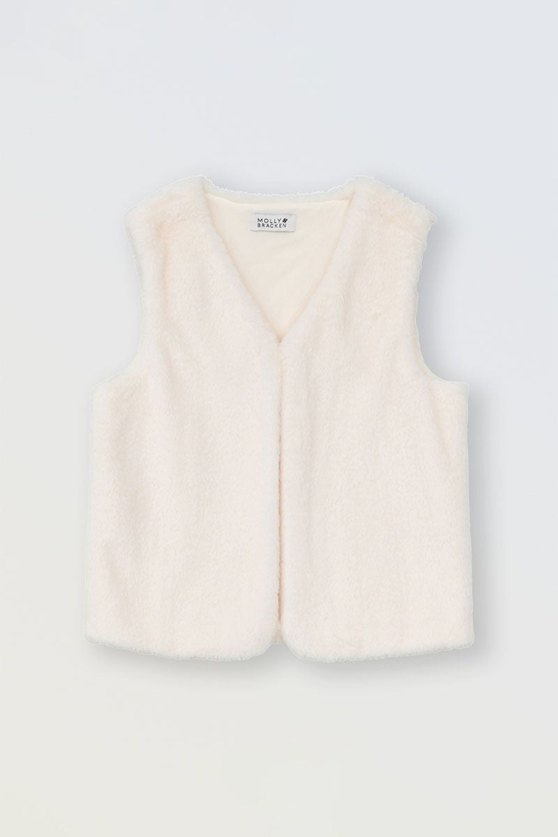 Molly Bracken girls faux fur vest