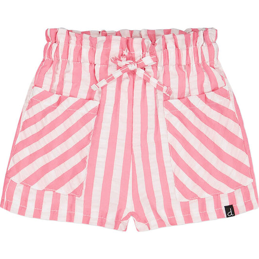 Deux Par Deux girls striped seersucker shorts