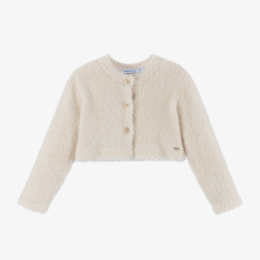 Mayoral infant girl faux fur knit cardigan