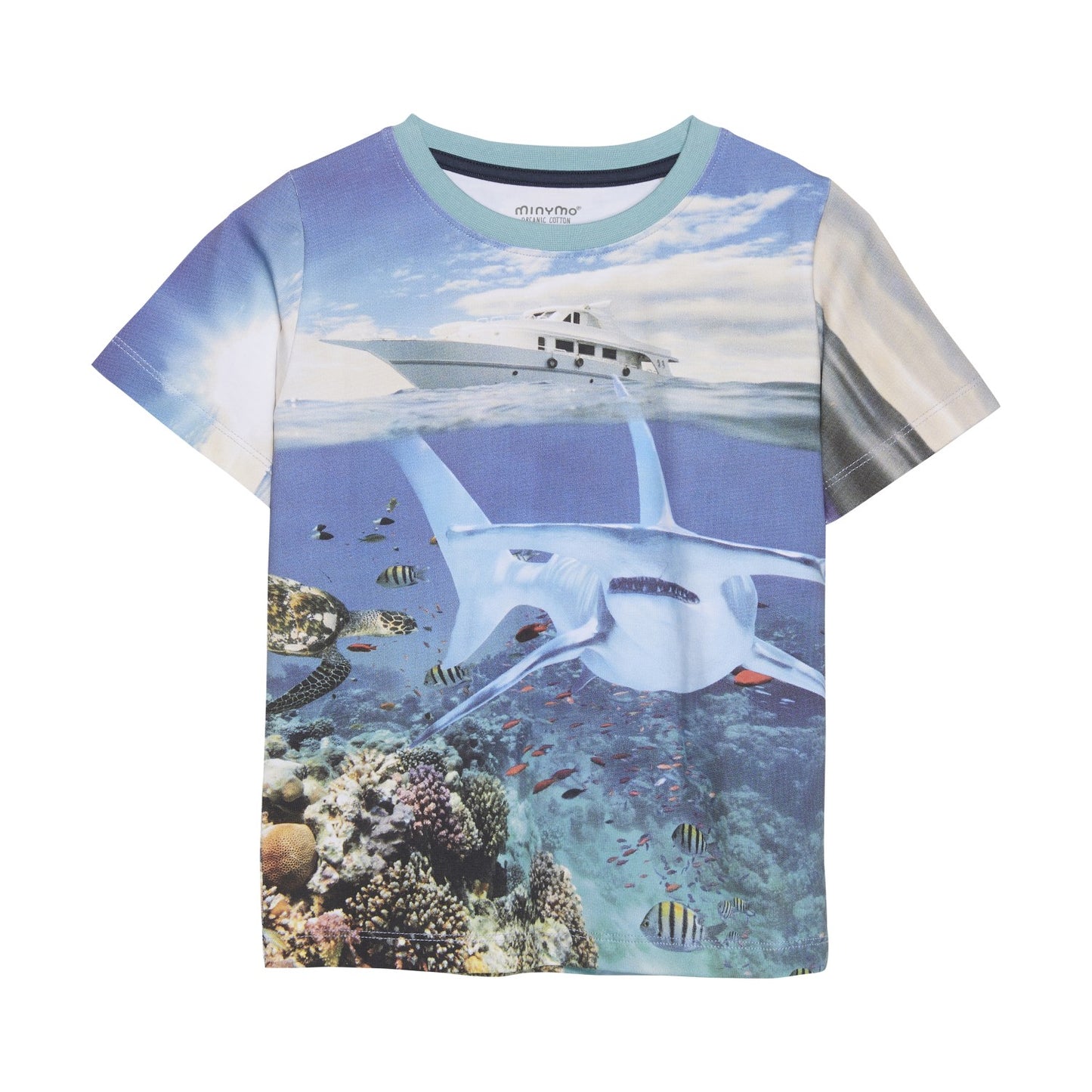 Minymo boys shark landscape tee