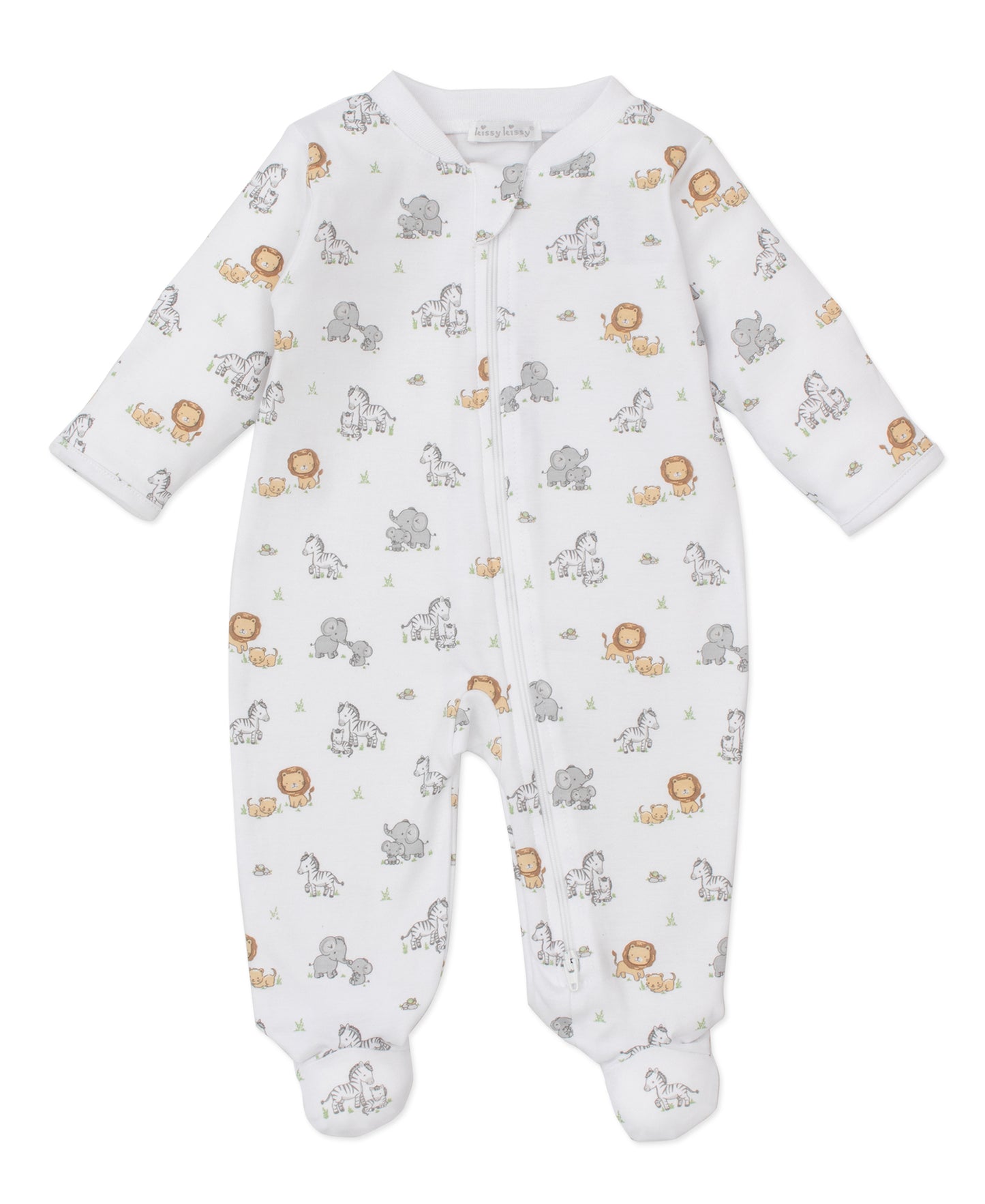 Kissy Kissy infant baby jungle zip footie