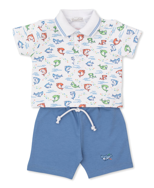 Kissy Kissy infant boy shark grins bermuda set