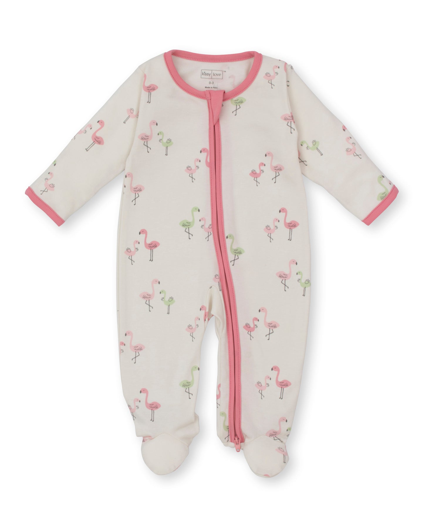 Kissy Kissy infant girl flamingo love footie