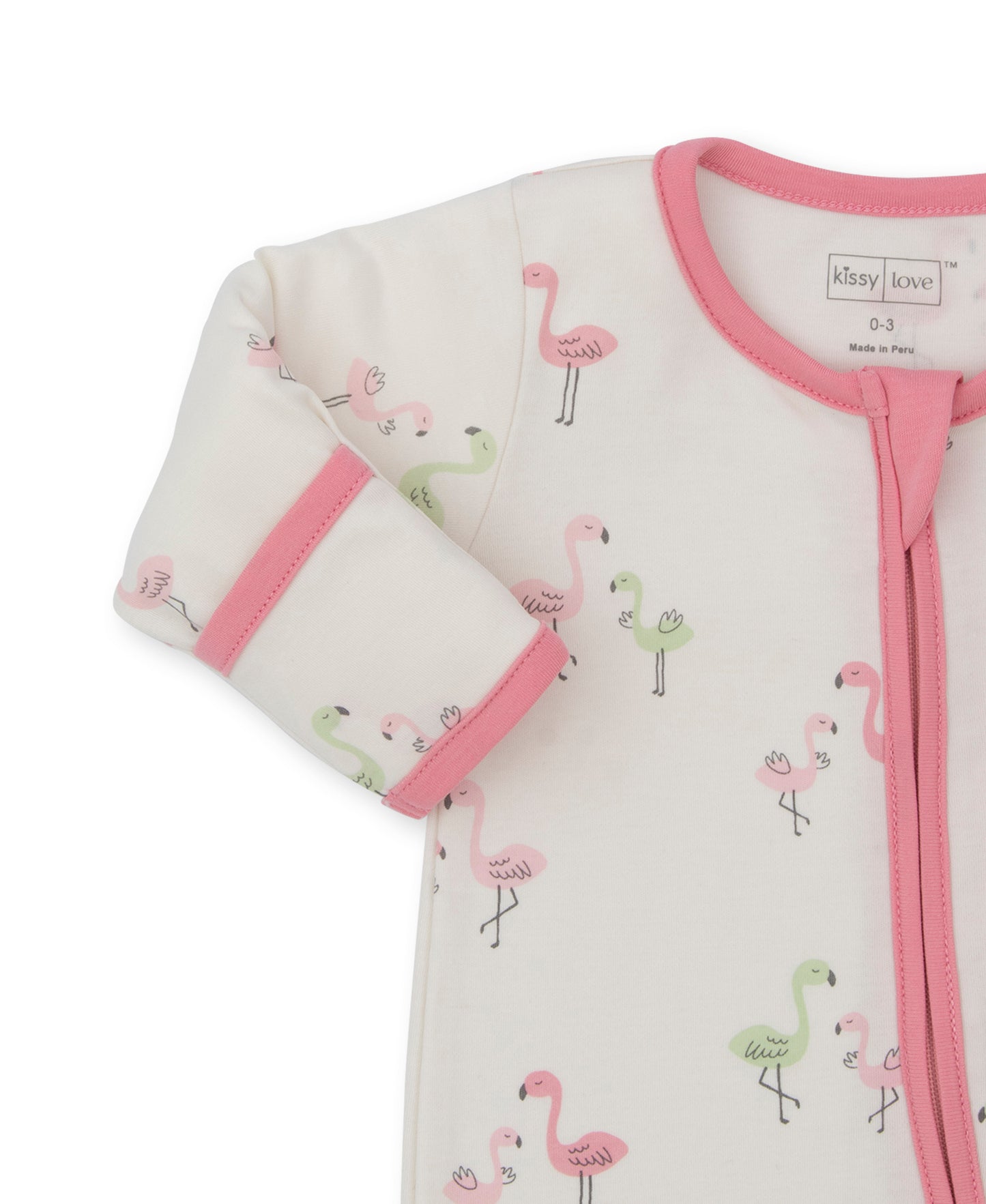 Kissy Kissy infant girl flamingo love footie