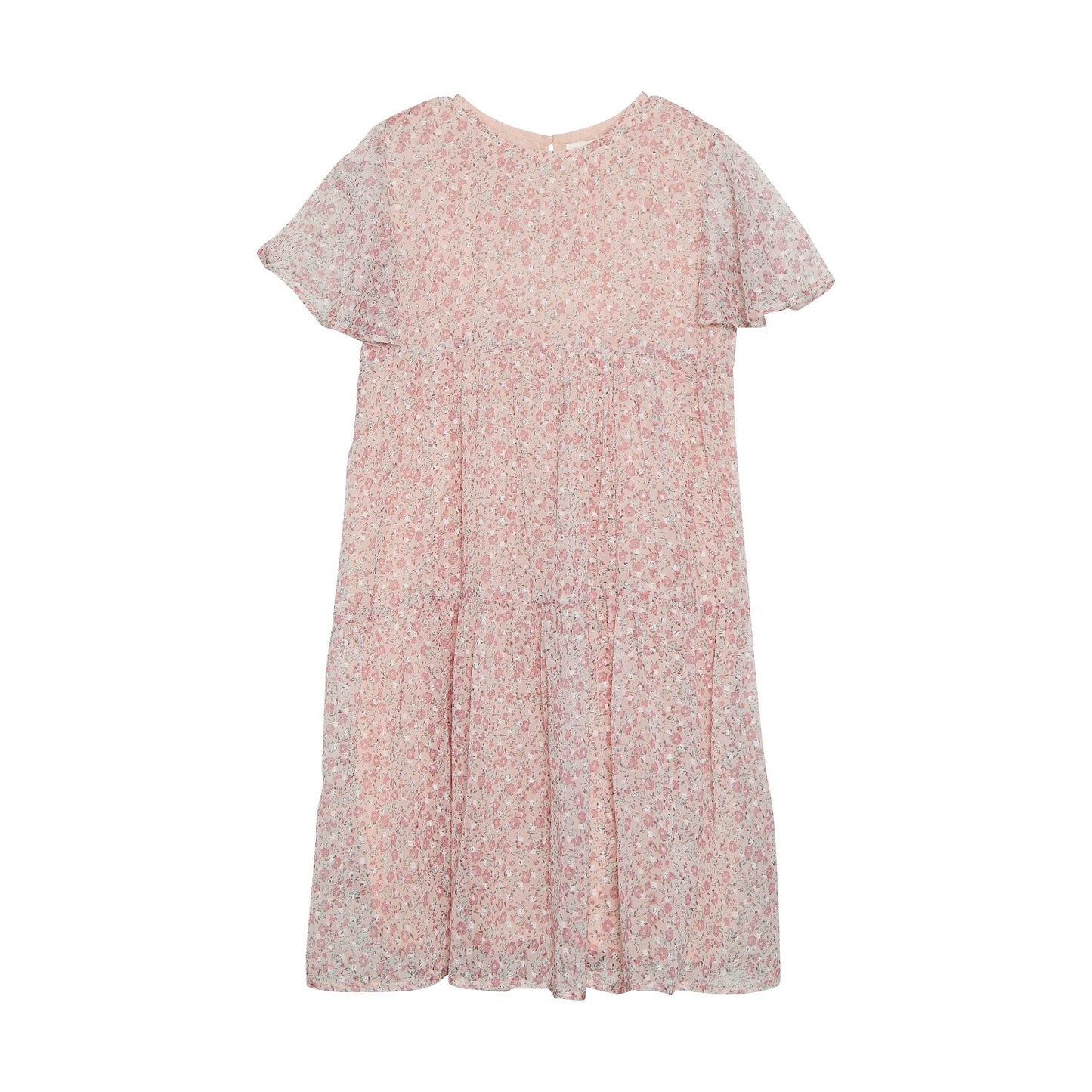 Creamie girls floral short sleeve dobby dress