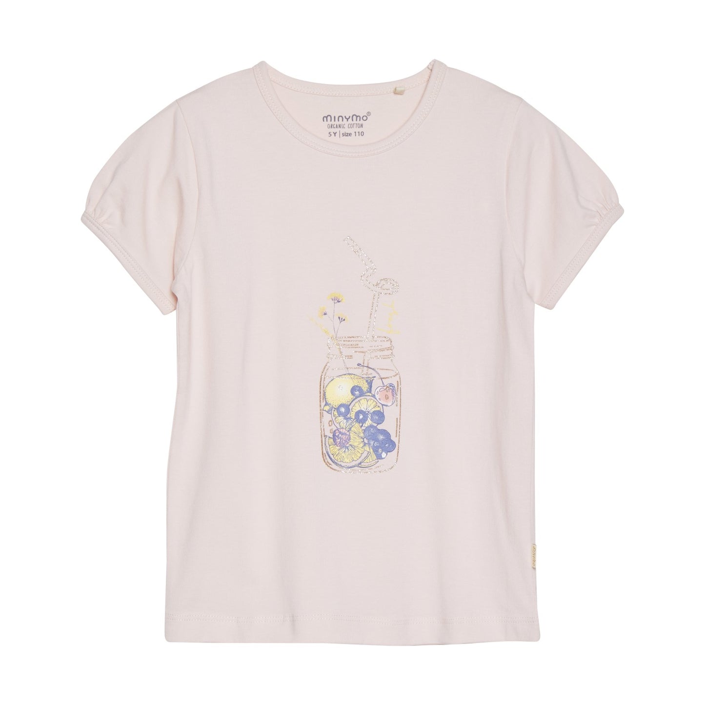 Minymo girls mason jar print tee