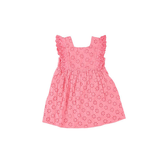 Lucky Jade girls eyelet ruffle dress