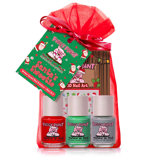 Piggy Paint Santa's sweetie 3-pack & nail art