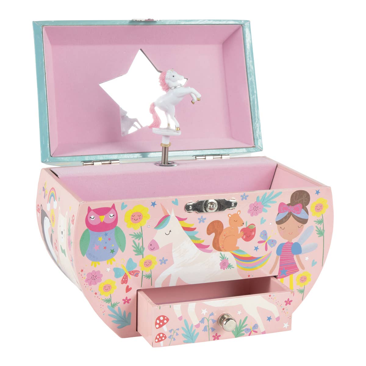 Floss & Rock oval shape rainbow fairy musical jewelry box