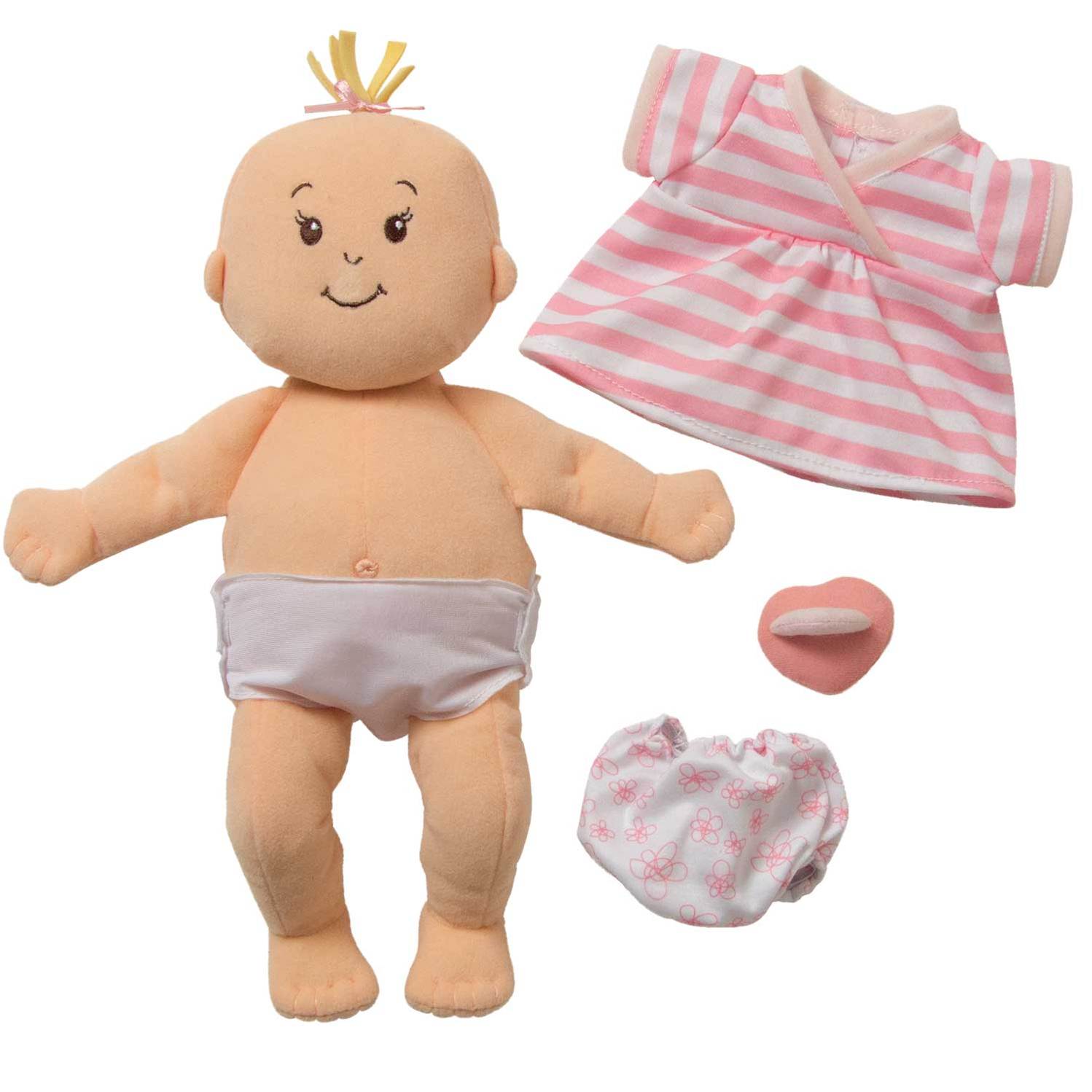 Baby Stella Beige Doll with Brown Pigtails - Manhattan Toy